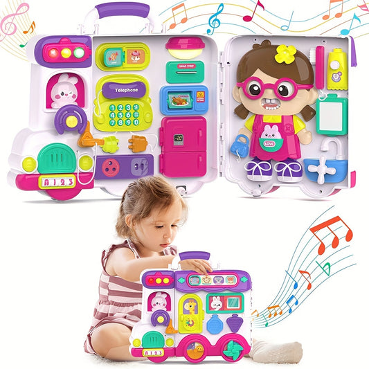 Musical Busy Board Learning Toy - 54 interactive bilingual English and Spanish activities – main product image