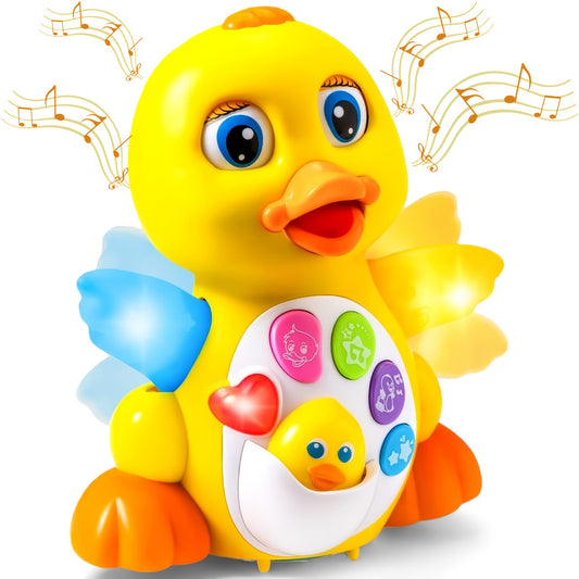 Musical Crawling Duck Baby Toy - Dancing, crawling, music and light-up play – main product image