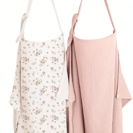 Nursing Cover 2-Pack - Cotton Muslin with Rigid Hoop – main product image
