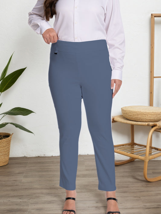 Plus Size Plus Size Women Pull on Pant with Silver During Super Stretch Soft – main product image