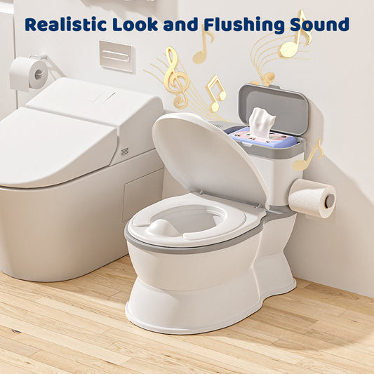 Potty Training Seat - Toilet Removable Realistic Flush – main product image