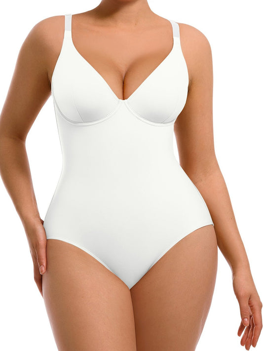 Shapewear Bodysuits for Women Tummy Control Body Suits Deep V Neck Corset Body – main product image