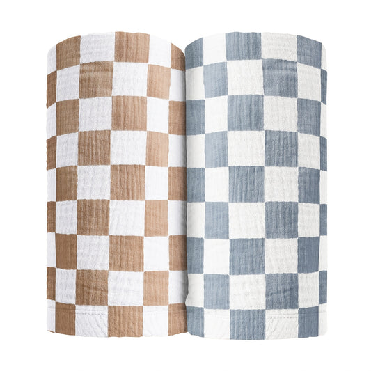 Swaddle Blanket - Muslin Soft Ultra Checkered – main product image