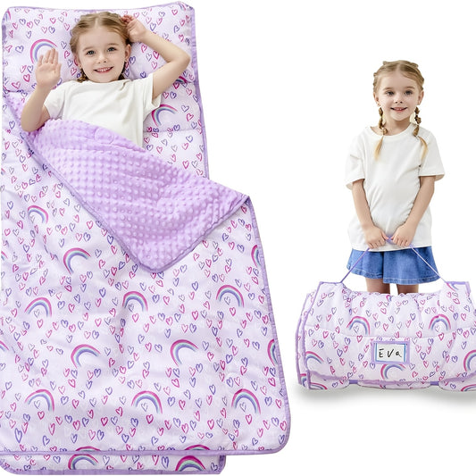 Toddler Nap Mat - Rolled Pillow and Blanket Set – main product image