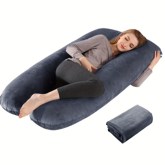 U-Shaped Pregnancy Pillow - 47-Inch Full-Body Support – main product image