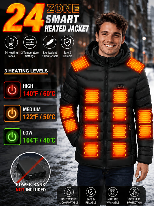 Unisex Heated Pullover Jacket – Black Colorway 17861 – Black option – main product image