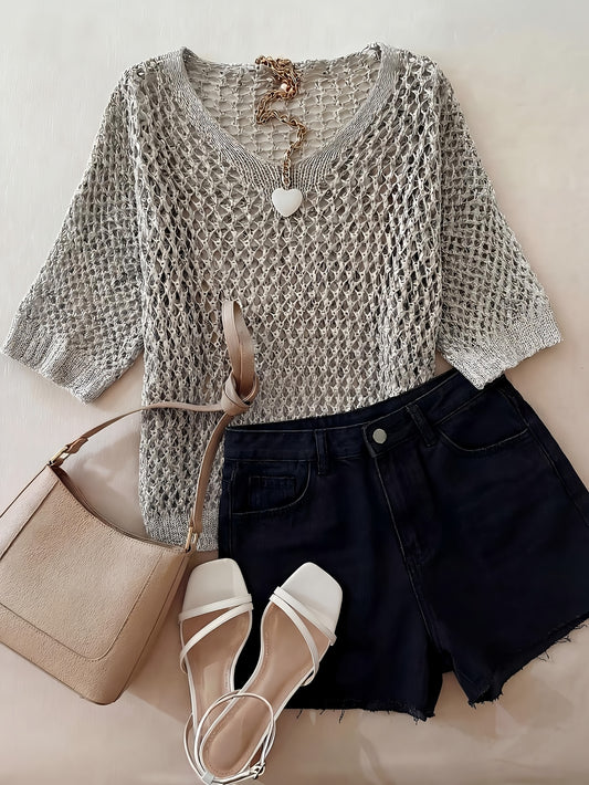 Unisex Lace Detail Shirt - Short Sleeve – Khaki option – main product image