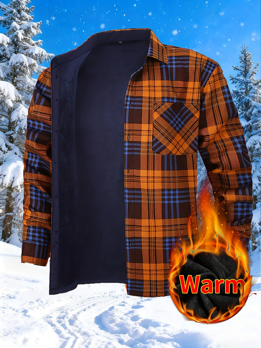 Unisex Lightweight Plaid Single-Breasted Jacket – main product image