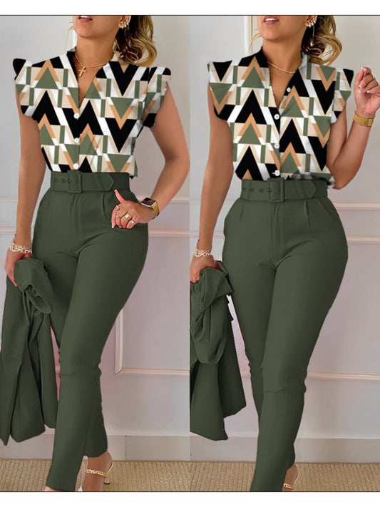 Unisex Two-Piece Outfit Set - Leopard Print Graphic – Blue option – main product image
