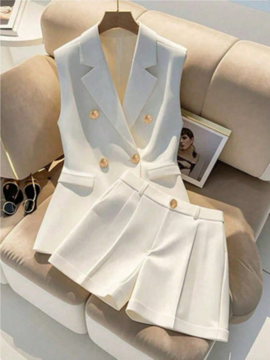 Unisex Two-Piece Outfit Set – White – White option – main product image