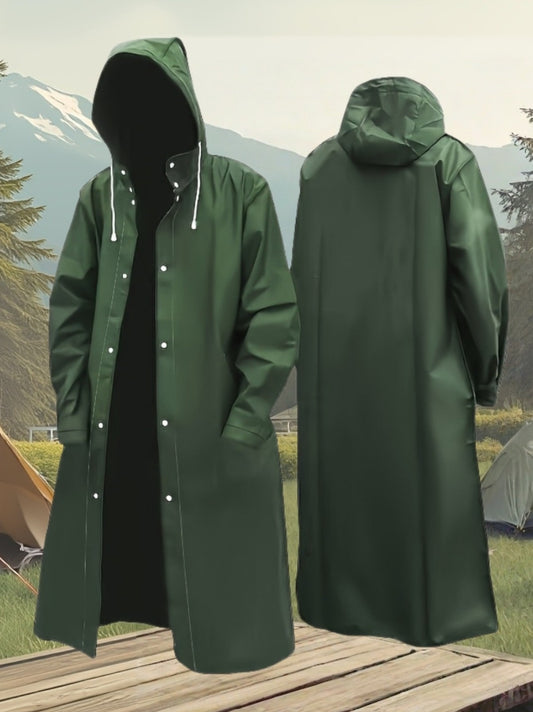 Unisex Waterproof Zip-Up Coat – Green option – main product image