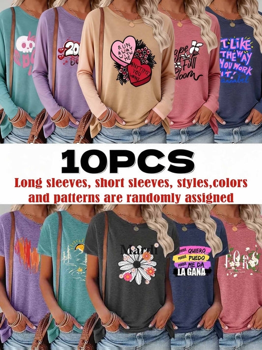 Women's 10-Pack Tops - Solid Color – main product image