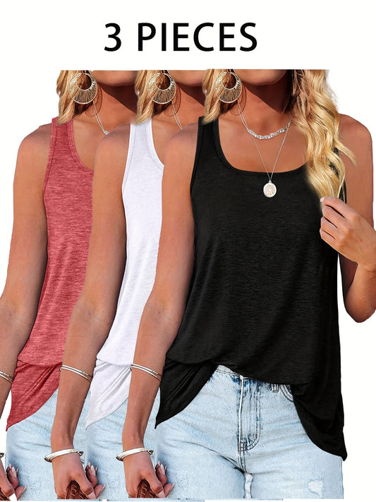 Women's 3-Pack Tops - Solid Color – main product image