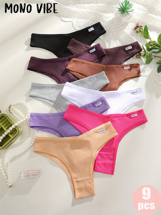 Women’s 9-Pack Briefs - Breathable Daily Comfort – Colorway 46981 – main product image