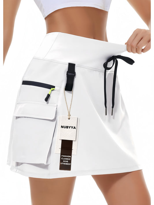 Women's Active Skort - Solid Color Pocket Detail – Blue option – main product image