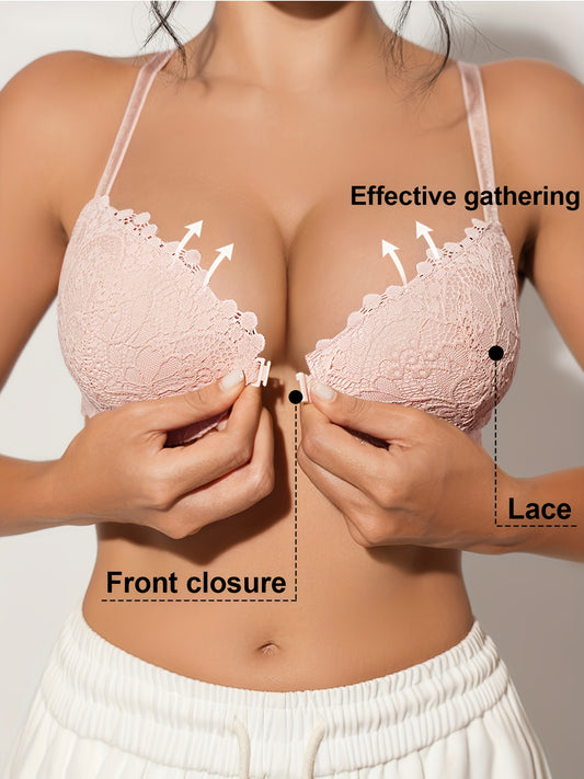 Women’s Bra - Lace Detail Comfort – 4-Color Selection – Black option – main product image