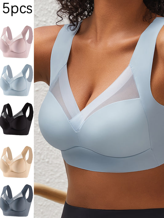 Women's Bra Multipack – Women's Wireless Full Coverage Bras 5-Pack – main product image
