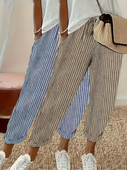 Women's Capri Pants - Everyday Relaxed fit – Blue option – main product image
