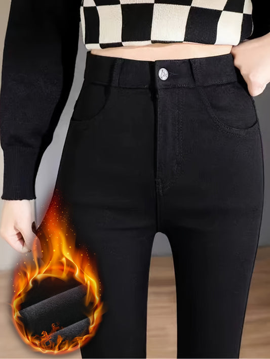 Women's Casual Pants - High Waist 27 – Black option – main product image