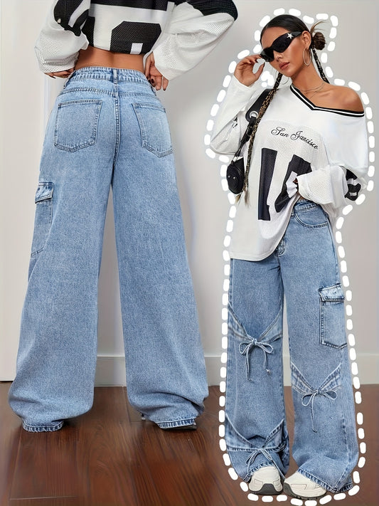 Women's Casual Pants - Pocket Detail Regular Fit – Blue option – main product image