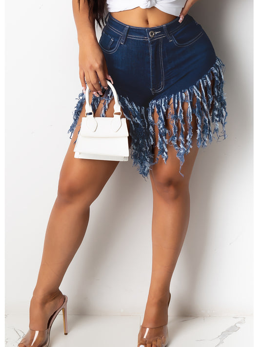 Women's Casual Shorts - High-Waist Fit – Black / Navy Color – Black option – main product image