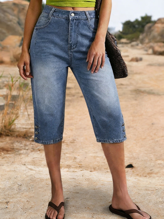 Women's Casual Shorts - Stretch Comfort – Denim – main product image