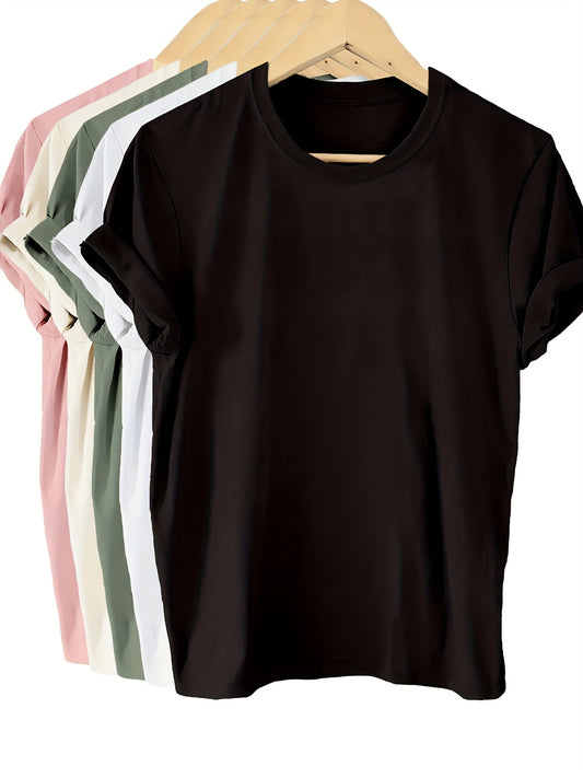 Women's Casual T-Shirt - 5-Pack Crew Neck Short Sleeve – main product image