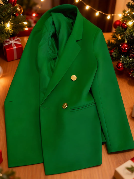 Women's Colorful Single-Breasted Blazer - Bright Solid Colors – main product image