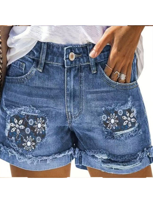 Women's Denim Shorts - Stretch Active – Blue – Blue option – main product image