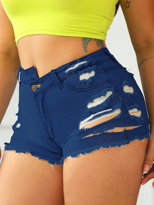 Women's Denim Shorts - Stretch Active – Slim Fit – Blue option – main product image