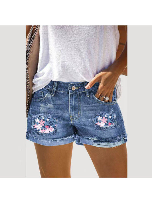 Women's Denim Shorts - Stretch – Blue Denim Wash 71397 – Blue option – main product image