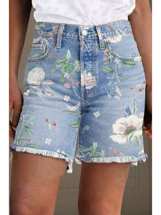 Women's Denim Shorts - Stretch – Multicolor Denim Wash 03621 – main product image