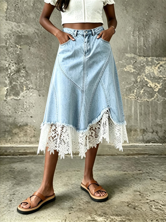 Women's Denim Skirt – Blue option – main product image