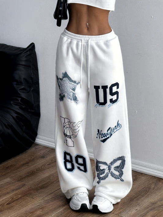 Women's Dress Pants - Drawstring Waist Relaxed fit 16 – White option – main product image