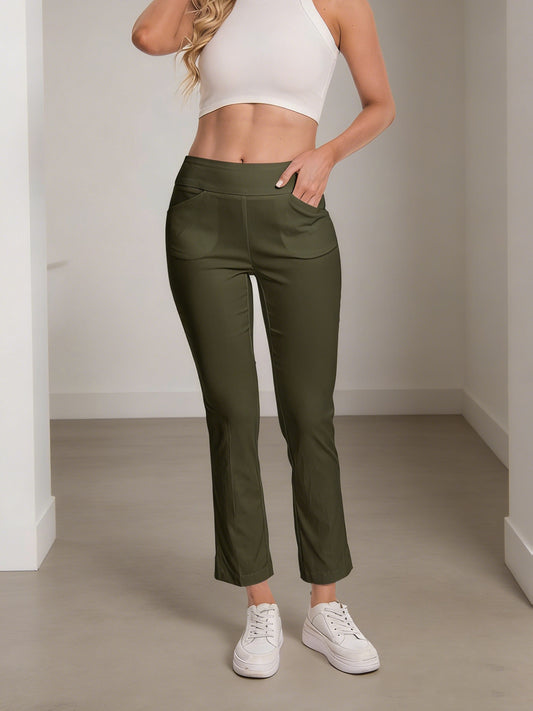 Women's Dress Pants - Everyday Comfort – White / Grey – main product image
