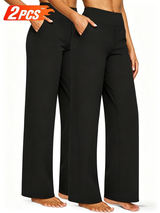 Women's Dress Pants - High-Waist Fit – 5-Color Selection – Khaki option – main product image