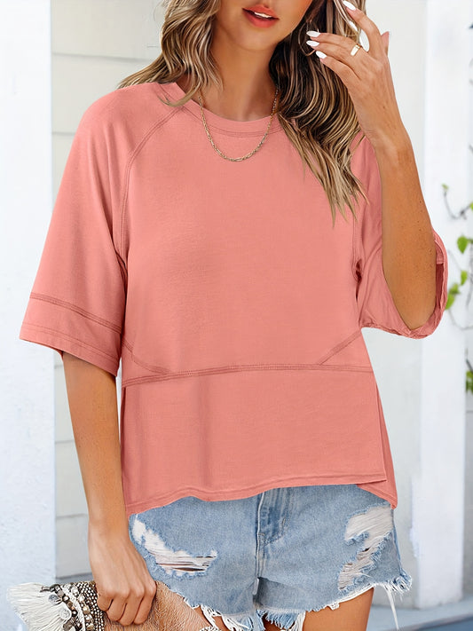 Women's Essential T-Shirt - Crew Neck Half Sleeve – Blue option – main product image