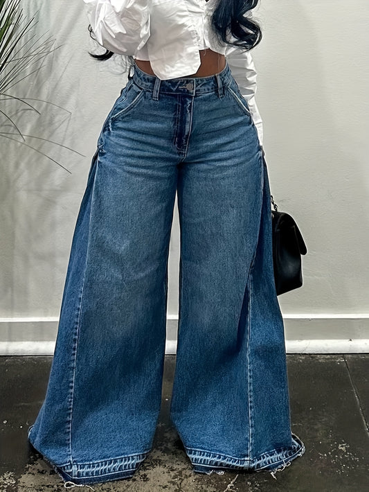 Women's Flare Jeans - Blue – Blue option – main product image