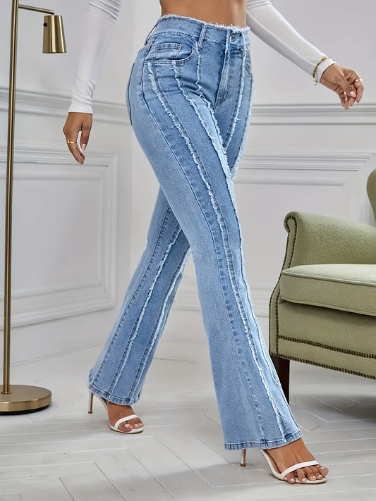 Women's Flare Jeans - Deep Sky Blue – Blue option – main product image