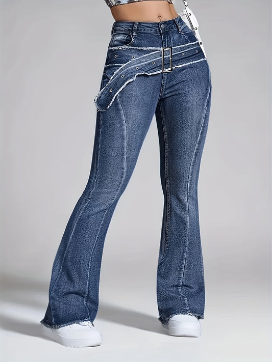 Women's Flare Jeans - Medium Blue – Blue option – main product image