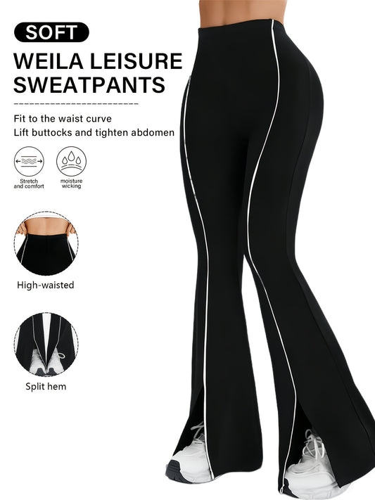 Women's Flare Pants - High Waist Flared leg – Navy option – main product image