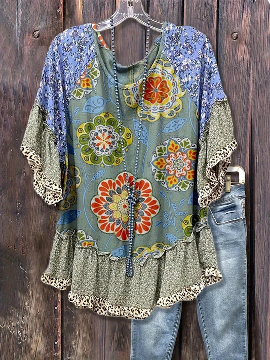 Women's Floral Print Blouse - Floral Print – main product image