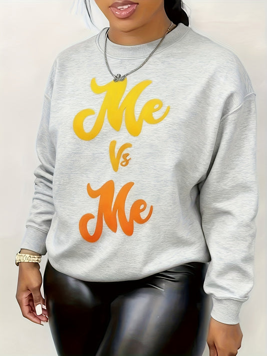 Women's Graphic Crewneck Sweatshirt - Regular Fit Crew Neck – Black / White – Black option – main product image