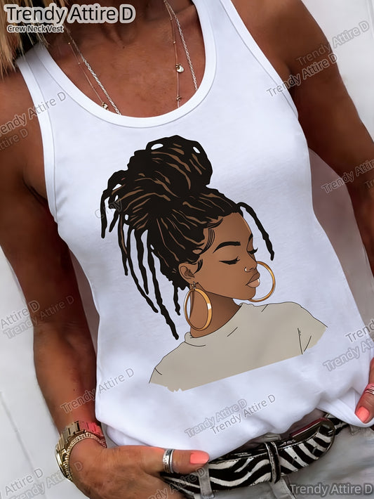 Women's Graphic Print Blouse - Crew Neck Short Sleeve – Black option – main product image