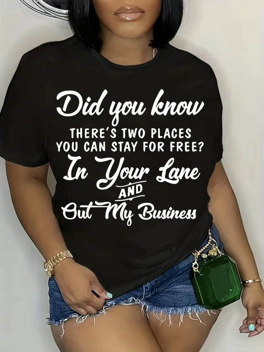 Women's Graphic Print T-Shirt - Crew Neck Short Sleeve – Black / Sizes S–XXL – Black option – main product image