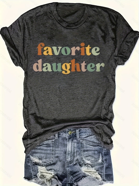 Women's Graphic Print T-Shirt - Crew Neck Short Sleeve – 👕 Crew Neck neckline with a regular fit – Gray option – main produc