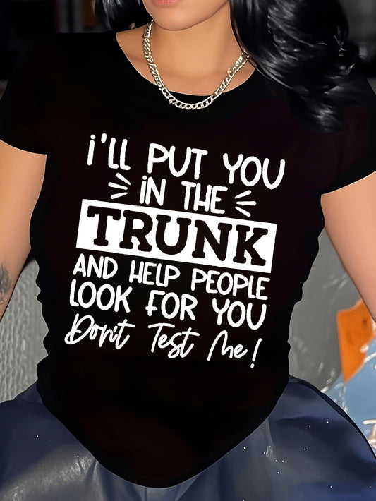 Women's Graphic Print T-Shirt - Crew Neck Short Sleeve – Pink / White – Pink option – main product image