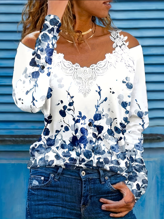 Women's Graphic Print T-Shirt - Regular Fit – Blue – Blue option – main product image