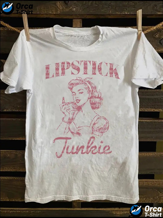 Women's Graphic Print T-Shirt - Round Neck Short Sleeve – 100% cotton – White option – main product image