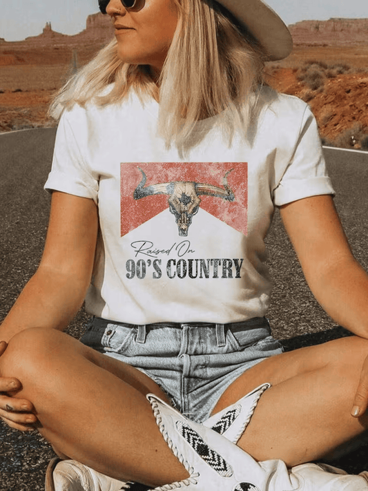 Women's Graphic Print T-Shirt - Round Neck Short Sleeve – Slim fit / White – White option – main product image
